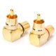 thumbnail image 2 of Gwong Electrónica 2 unids RCA Ángulo recto Masculino a hembra Conector chapado en oro 90 GRADO ADAPTADOR, 2 of 6