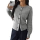 thumbnail image 3 of Cárdigans de Mujer, Cárdigan Abierto por Delante, Cárdigan Moderno de Punto Grueso y Holgado, Ideal para Otoño Gris XL, 3 of 9