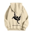 thumbnail image 4 of MHFRRA Sudadera con Capucha y Estampado Gráfico de Moda para Uso Informal y Actividades Al Aire Libre Beige, 4 of 5
