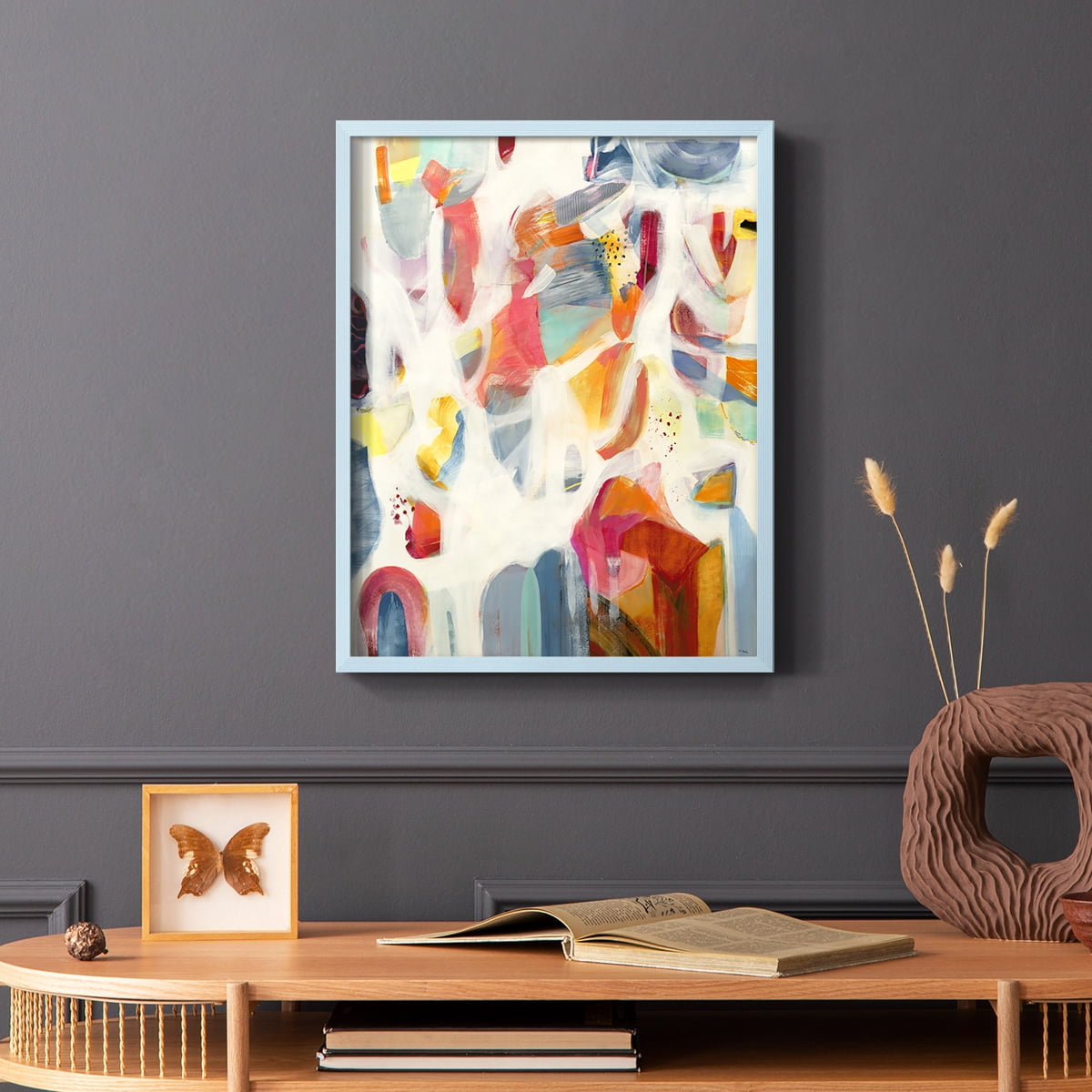 Reawaken in Blue Solid Wood 8 x 10 Framed Print