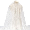 thumbnail image 1 of Tela de malla blanca con estampado floral de 3 yardas (2,74 m), 66 pulgadas (168 cm), poliéster transparente, ideal para confección y costura., 1 of 9