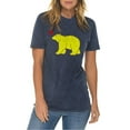 thumbnail image 3 of Big Size Bear and Star California Graphic Design Vintage Crewneck Tee - Vintage Denim XL, 3 of 4