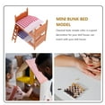 thumbnail image 5 of Doll House Bedroom Furniture Miniature Bunk Bed Model Mini House Layout Decoration, 5 of 5