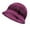 Purple, variant on Prolriy Winter Hats for Women, Women's Woolen Knitted Warm Basin Hat Padded Cotton Hat Womens Hats Dark Blue