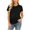 Black, variant on LckLvx Womens Nursing Breastfeeding Tops Maternity Short Sleeve Hidden Zipper Casual Tees