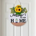 thumbnail image 4 of HAZIUA Interchangeable Welcome Sign For Front Door With 4 Seasonal Wreaths And 12 Changeable Farmhouse Front Porch Décor Front Door Decoration Seasonal Rustic Wooden Wall Sign Home White, 4 of 7