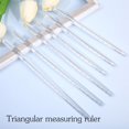 thumbnail image 3 of HannLk 2Pcs Clear Triangular Ruler Plastic Drawing Ruler Student Math Geometry Tool, 3 of 13