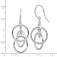 thumbnail image 3 of 14k White Gold Polished Intertwined Circles Dangle French Hook Earrings TF1387W, 3 of 3