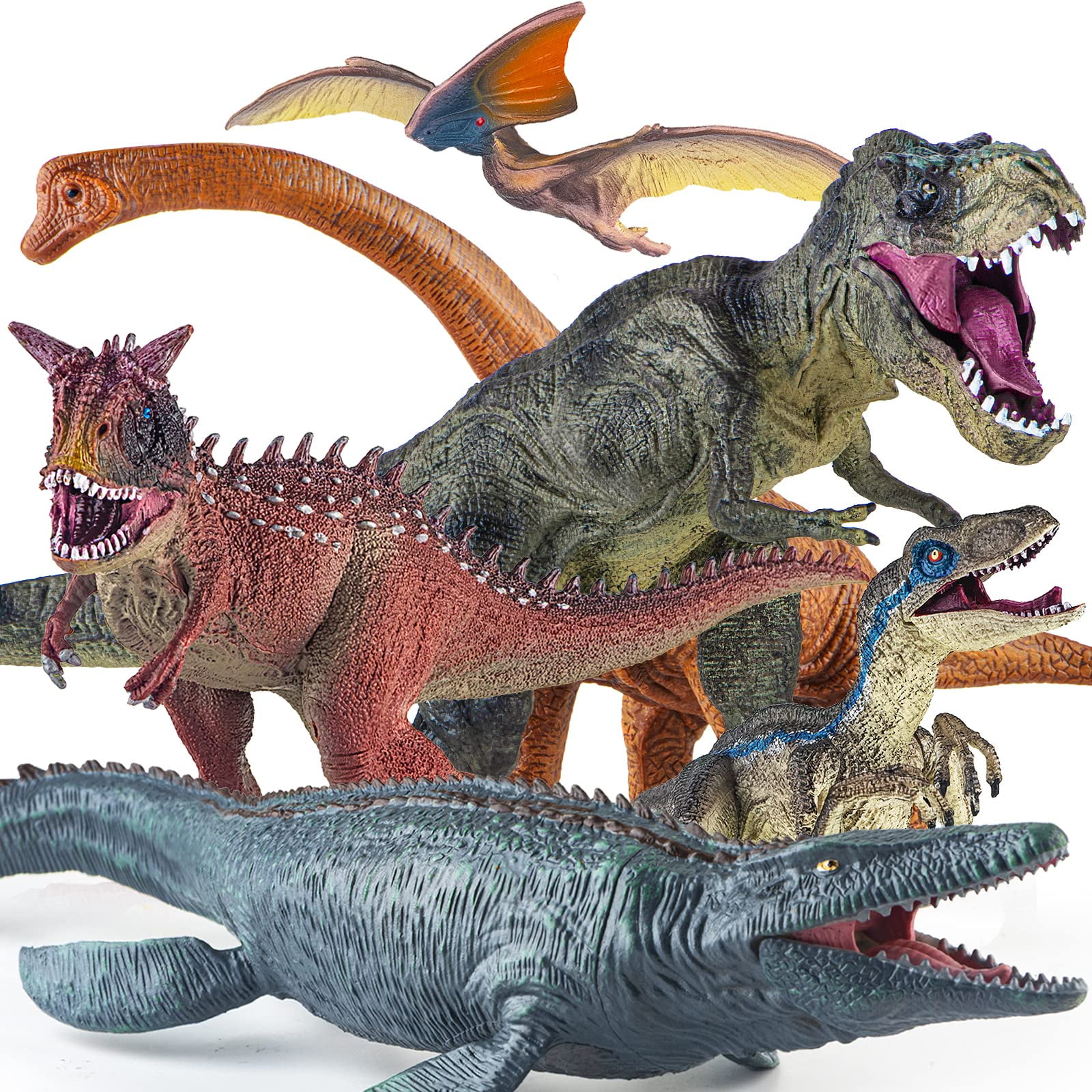 Set de juguetes de dinosaurios BOKABOKA, paquete de 6, T-Rex