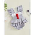 thumbnail image 3 of Nygoyerh Newborn Baby Girls Tutu Romper Dress 3M 6M 12M 18M Red Bobbles Lace Patchwork Bodysuits Ruffles Fly Sleeve Jumpsuits Infant Clothing, 3 of 8