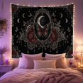 thumbnail image 2 of Butterfly with Roses Against Ornate Frame and Starry Sky Romantic Gothic for Dark Aesthetic Fans Mystical Art Decor Halloween Gift Tapestry Wall Hanging for Bedroom and Living Room, 2 of 7