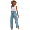 thumbnail image 2 of Pantalones de Salón de Pierna para Mujer, Color Azul , Talla L, 2 of 8
