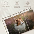 thumbnail image 6 of Elephant Stock Sheltie And Flowers Wall Art - Horizontal Multi Panel Canvas - Living Room Wall Decor - Animal Multi Panel - Brown And Gray Decor - 50" x 32", 6 of 8