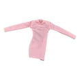 thumbnail image 3 of Ropa femenina a escala 1/6 para figura de acción de 12 pulgadas, elegante vestido corto en miniatura, ropa de moda coleccionable, vestido ajustado. Rosa, 3 of 8