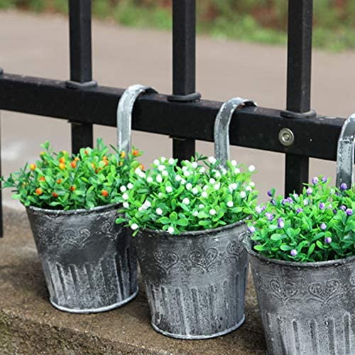 Hanging Flower Pots Hanging Pot Plant Pot Planter with Hooks Flower Pot Vase Balcony Garden Balcony Home Decoration (1PCS)