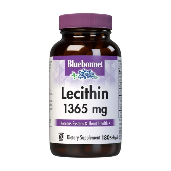 Bluebonnet Nutrition Lecithin 1365mg, Nervous System & Heart Health* 180 Count
