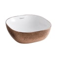 thumbnail image 1 of Whitehaus Collection WH71301-F23 Isabella Plus Collection Square Above Mount Basin with Center Drain - Rose Gold & White, 1 of 1