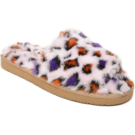 

Minnetonka Womens Lolo Slipper Sandal 7 Blush Leopard Print