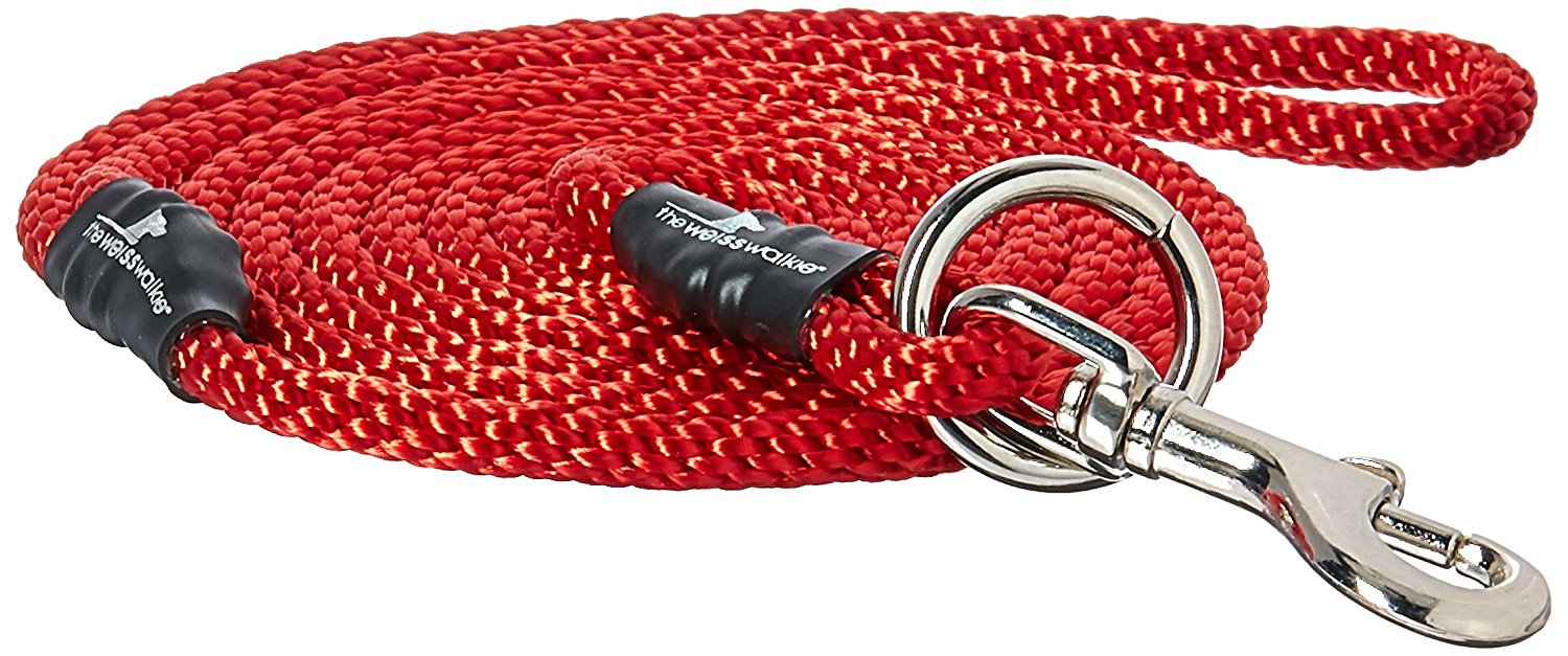 No Pull Dog Leash, Small, Red, Safe and humane By Weiss Walkie From USA