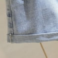 thumbnail image 6 of Shorts for Women High Waist Denim Shorts Loose Relaxed Fit Wide Leg A Shaped Hot Pants, 6 of 6