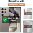 thumbnail image 6 of [3+3 Pack] for Samsung Galaxy S24 Ultra Screen Protector, 3 Pack Tempered Glass Screen Protector + 3 Pack Camera Lens Protector; Ultrasonic Fingerprint Support, 9H Tempered Glass Film, 6 of 9