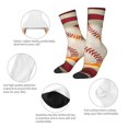 thumbnail image 4 of Balery Baseball Ball With Flag Calcetas Largas con Estampado para Hombre y Mujer – Suaves y Transpirables, Talla Única (US 5-11), 4 of 6