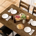 thumbnail image 4 of Cvortll Dining Table Set for 4, 43.3" Dining Room Table with 4 Upholstered PU Leather Chairs, 4 of 5