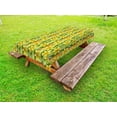 thumbnail image 1 of Daffodil Outdoor Tablecloth, Modern Daffodils Illustration Striped Setting Vitality Inner Focus Herbal Theme, Decorative Washable Fabric Picnic Tablecloth, 58 X 104 Inches, Green Yellow, by Ambesonne, 1 of 2