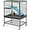 Black, variant on XgoodX Small Animals Cages Ferret/Guinea Pigs/Chinchilla/Rabbit Cages 2-Story Rolling Metal Critter Nation w/ 2 Removable Ramps &Litter Box, Hammock White