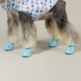 thumbnail image 5 of Sandalias para perros de colores dulces y transpirables a la moda para fotos, zapatos Crocs para perros pequeños, pantuflas de goma suaves para perros, color morado, 5 of 5