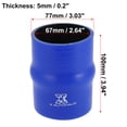 thumbnail image 3 of Unique Bargains 100cm Length 67mm Inner Dia Straight Hump Silicone Hose Coupler Intercooler Tube for Car Intercooler Intake Piping Blue, 3 of 6