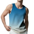 thumbnail image 2 of ZyeKqe Plus Size Tank Tops for Men Crew Neck Loose Casual Camisole Tops Sleeveless Gradient Color Summer Tees, 2 of 8