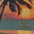 thumbnail image 5 of Fenyluxe Palm Tree Beach Sunset Shower Curtains for Chic Elegant Decor with Hooks, Polyester Fiber Bathroom Shower Curtain Set 36"x72, 5 of 7