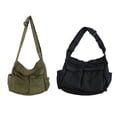 thumbnail image 3 of Minnieouse Bolsos de mensajero para hombre y mujer, paquete informal con cremallera, bolso de hombro Unisex de gran capacidad, ropa de diario, Bolsas de mensajero y de hombro Negro Minnieouse AP012144-02, 3 of 6