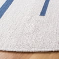 thumbnail image 3 of SAFAVIEH Montauk Oswald Geometric Striped Cotton Area Rug, Ivory/Navy, 6' x 6' Round, 3 of 8