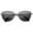 Silver / Smoke, variant on sunglassLA Unisex Modern Fashion Oval Semi-Rimless Metal Wire Frame Cat Eye Sunglasses (Gold / Smoke) - 63mm