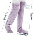 thumbnail image 3 of Diufon Women's Fuzzy Warm Stockings Plush Thickened Non-Slip Over the Knee Long Socks Fall Winter Home Socks, 3 of 7