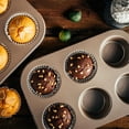thumbnail image 5 of 2 Packs Round Muffin Baking Pan,Bexikou Stainless Steel Muffin Pan for Baking,Cupcake Tin Cheesecake Pans, Bakeware Muffin Pan for Making Muffins or Cupcakes (Gold), 5 of 7