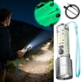 thumbnail image 2 of Linterna recargable de haz blanco, 520 lm, largo alcance, USB tipo C, cordón, material metálico compacto, para senderismo, acampada y emergencias al aire libre, 2 of 8