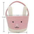 thumbnail image 3 of CoreLiving Easter Bunny Baskets with Handles Woven Tote Bags and Egg Buckets for Easter Egg Hunt Activities Baby Shower Gift for Boys Girls Toddler Infant, 3 of 8