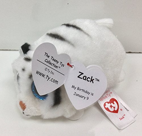 Zack White Tiger - Teeny Tys - Stuffed Animal by Ty (42209