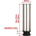 thumbnail image 2 of 4 patas ajustables: altura 200 mm, patas gruesas para muebles, altura ajustable 0-15 mm, patas de mesa, patas para muebles, acero inoxidable cepillado - tornillos de acero inoxidable incluidos, 2 of 5