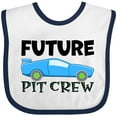 thumbnail image 3 of Inktastic Future Pit Crew Blue Race Car Boys or Girls Baby Bib, 3 of 4