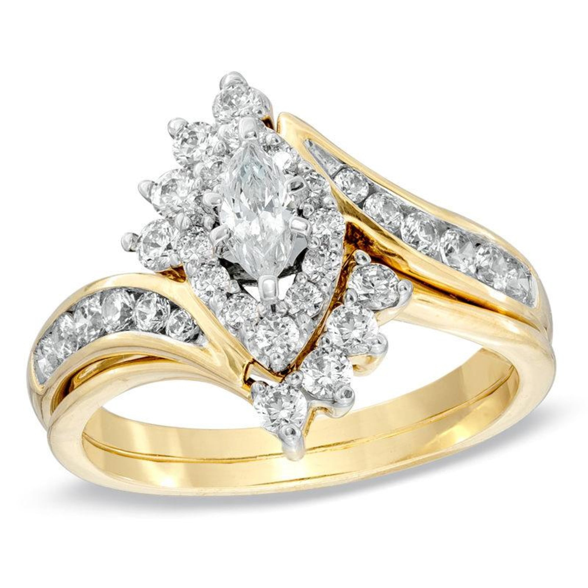 marquise cut diamond wedding ring sets