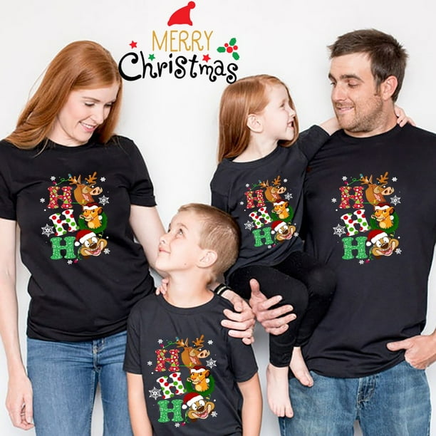 HO Lion King Christmas Family Set Baby Mameluco Adulto Tees Simba Nala Timon Pumbaa Camiseta De Navidad