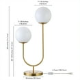 thumbnail image 3 of Evelyn&Zoe Dufrene 2-Light Table Lamp with Glass Shades, Brass/White Milk, 3 of 8