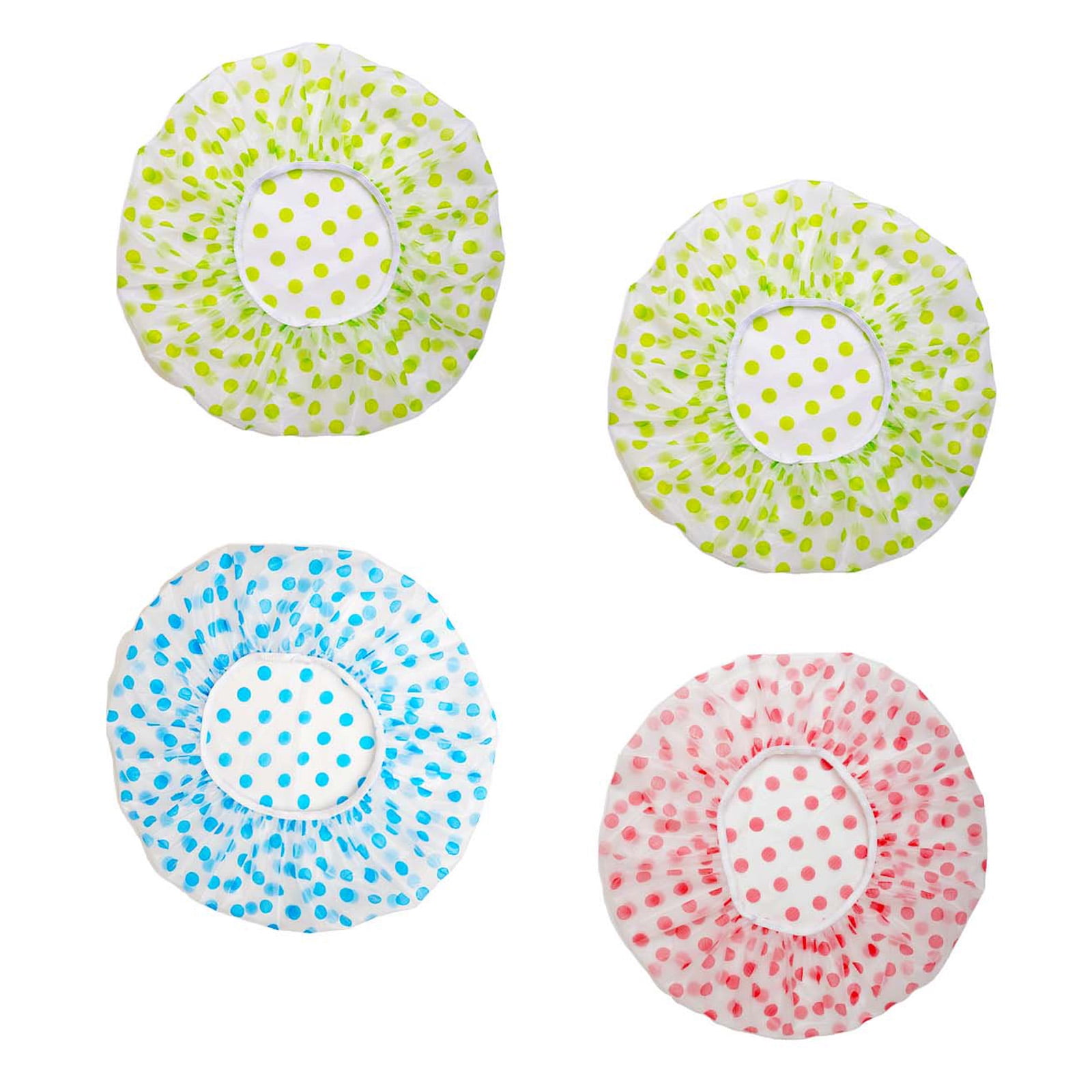 Shower Caps, 4Pcs Waterproof Shower Caps for Women, MoHern Reusable