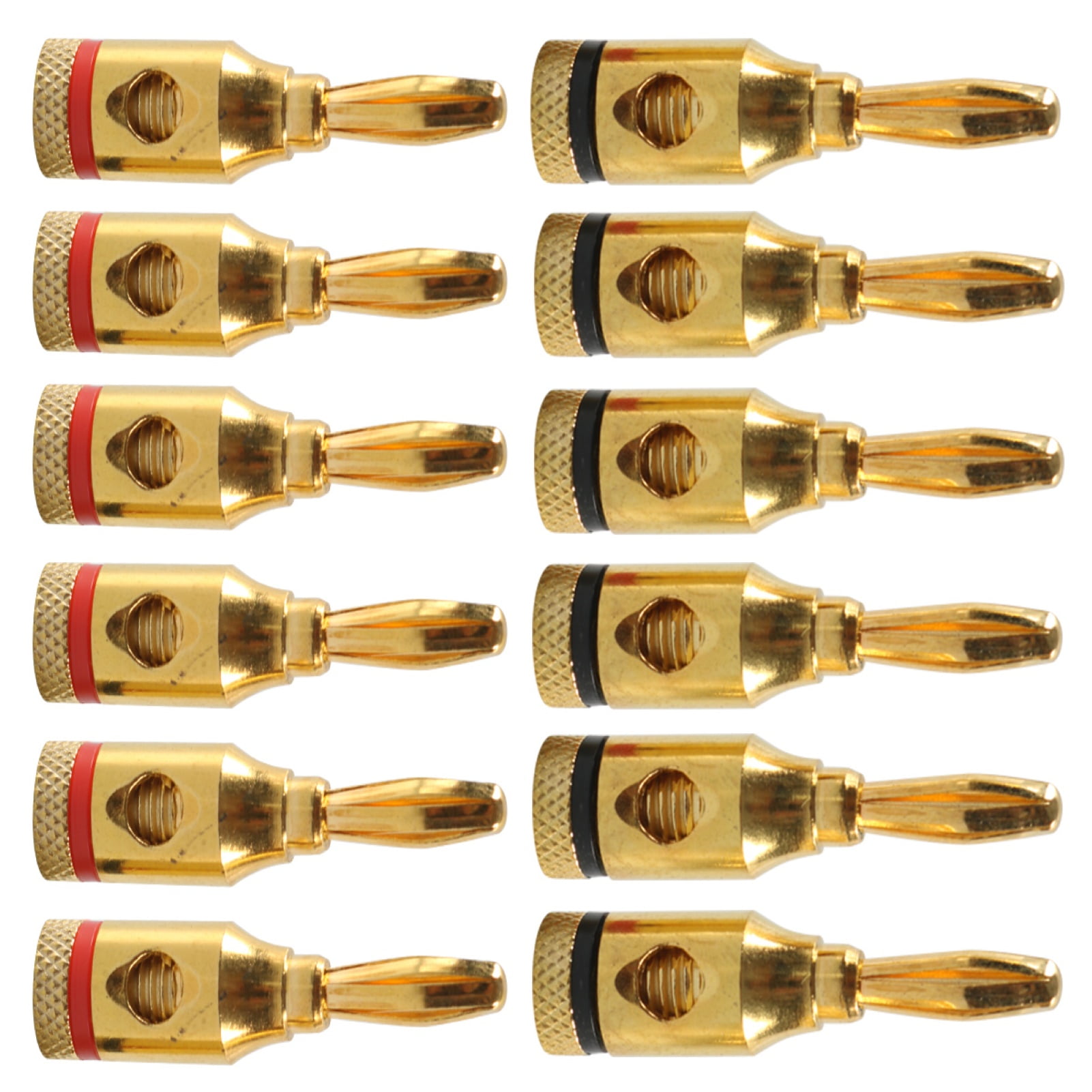 12Pcs Banana Plugs Perfect Match Stable Zinc Alloy Tear Resistant Car