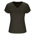 thumbnail image 5 of SHITINN Plus Size T Shirts for Women V Neck Short Sleeve Basic Plus Size Tops Loose Fit Summer Sp Casual Tops for Women Women Short Sleeve Tops Women's Tops, Tees & Blouses, 5 of 5