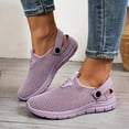 thumbnail image 3 of Rokment Mesh Orthopedic Walking Clogs Mules Shoes with Back Strap for Women Men Lightweight Breathable Athletic Arch Support Memory Foam Plantar Fasciitis Slides Sandals Light Purple Size 6.5, 3 of 5